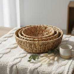Straw Basket - 3 Pcs
